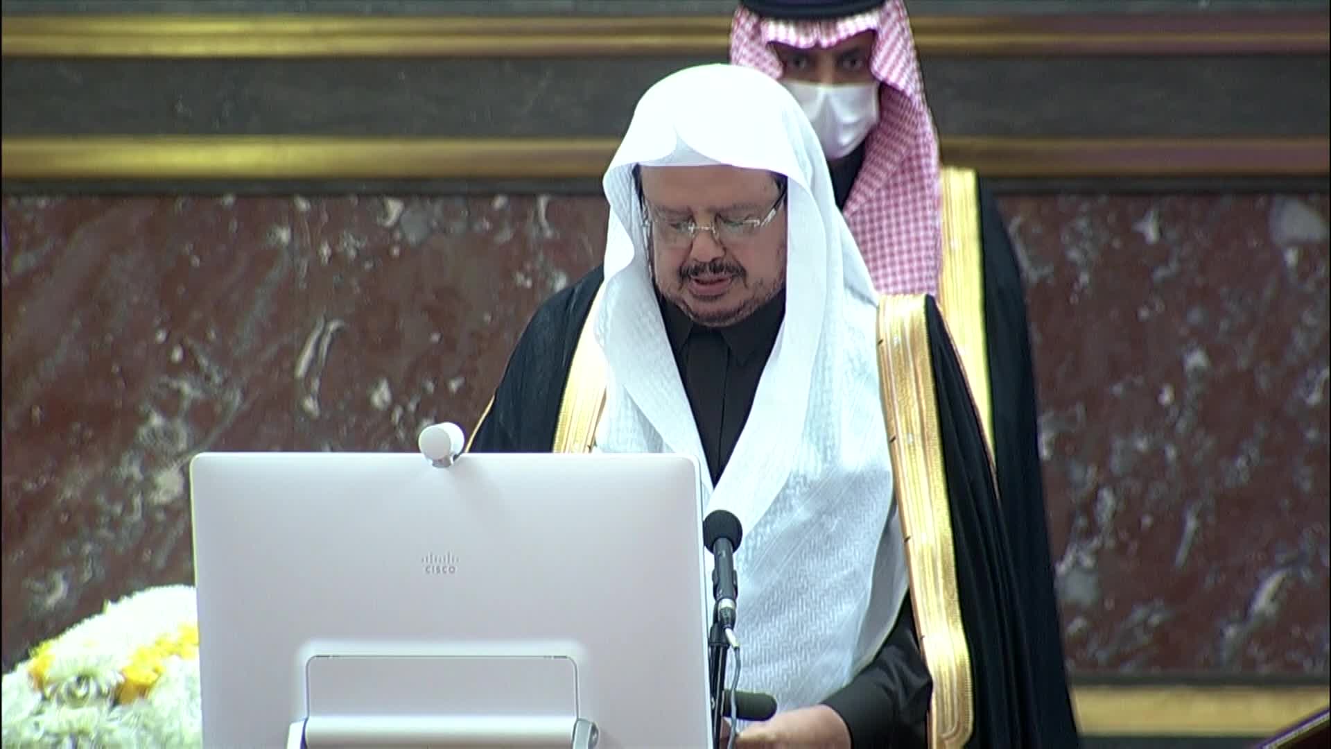 خطاب خادم الحرمين الشريفين من الدورة الثانية لمجلس الشورى ملصق